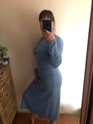 Фотовідгук про демісезонну сукню-поло з мериносової вовни LikeOn