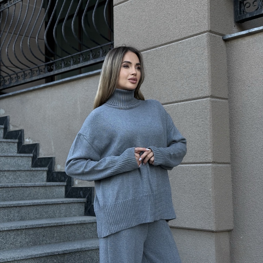 Светр вільної посадки Oversize з мериносу у кольорі Сталь від LikeOn oversize_merino_steel_clouse