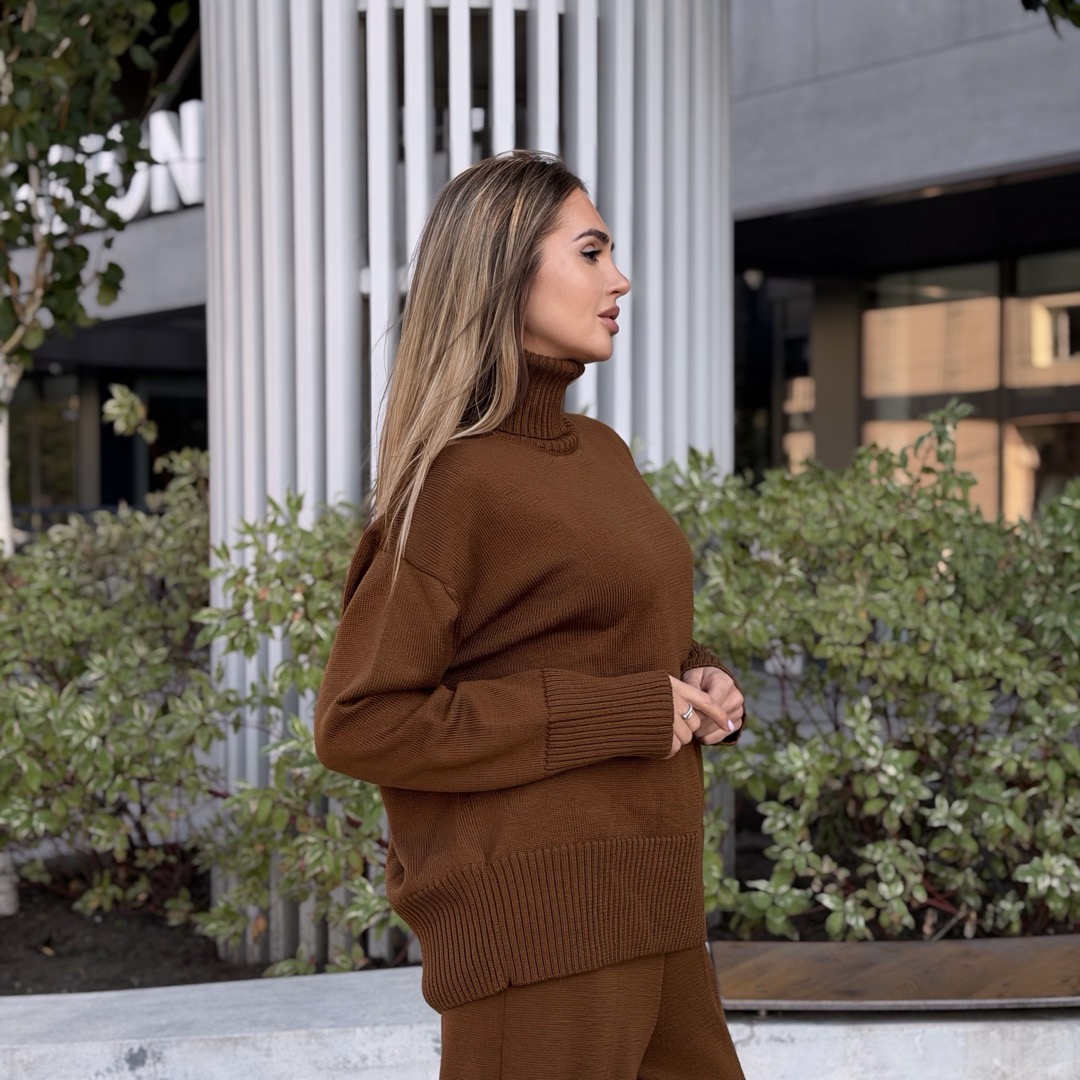 Светр вільної посадки Oversize з мериносу у кольорі Віскі від LikeOn oversize_merino_whiskey_side